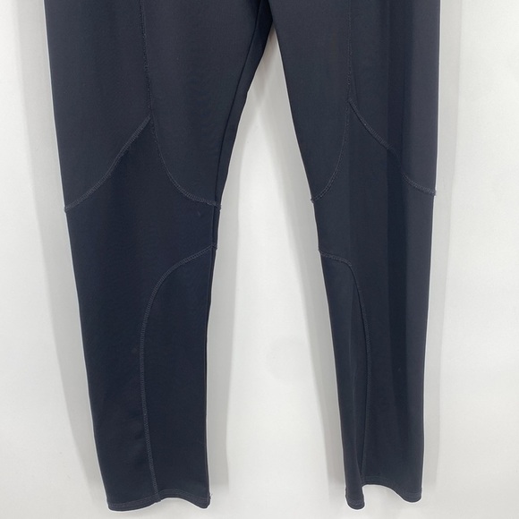 Zara Ponte Zip Front Leggings Women Size Large Black Slim Skinny Stretchy Active - Picture 3 of 11